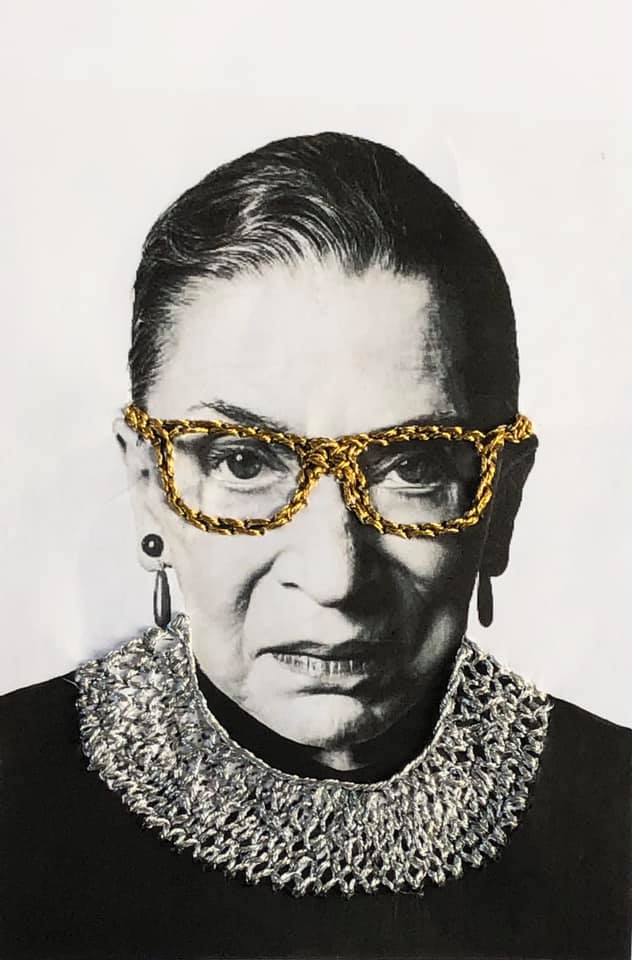 You'll Love Ashley Ann's Bad Ass Ruth Bader Ginsburg Paper Embroidery