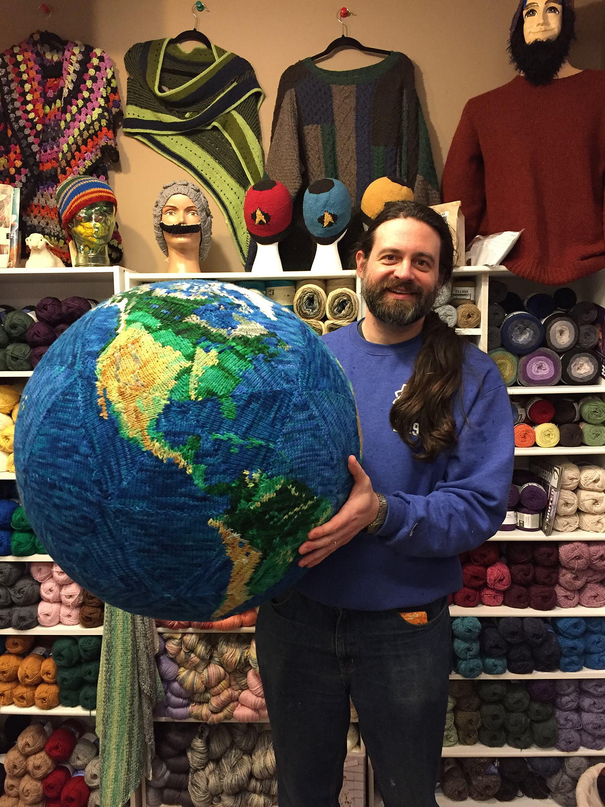 Knit a Giant, Totally Amazing Replica of Earth With a Pattern from Rik Schell