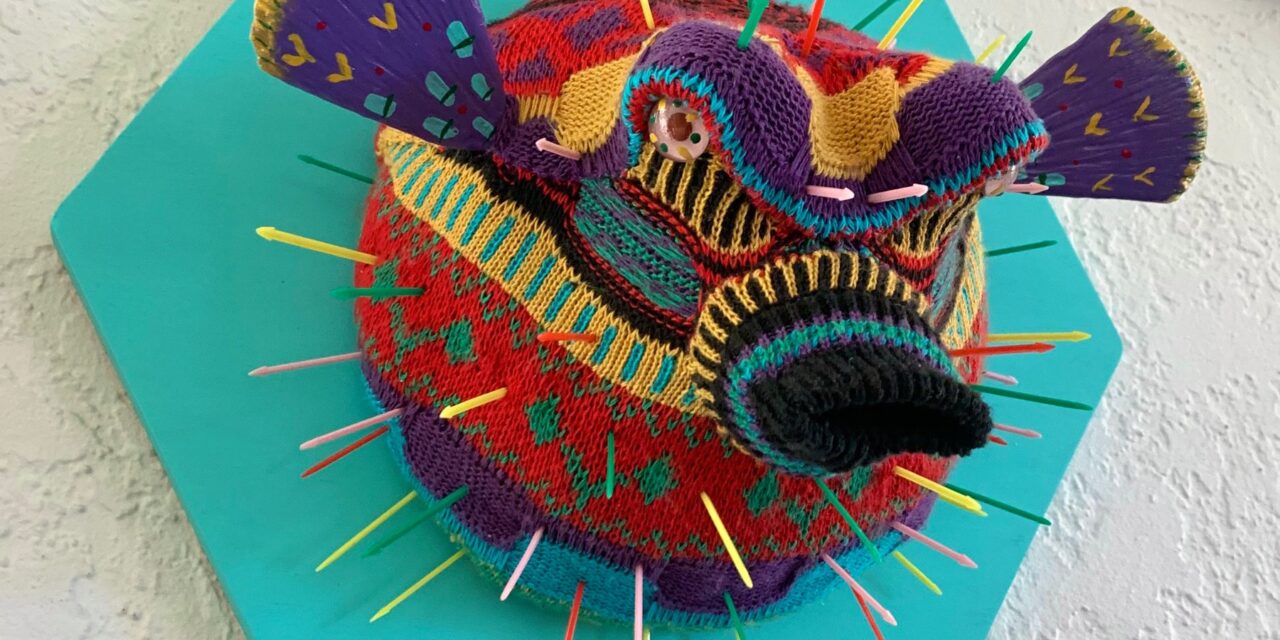 Eva Devon’s Knitted Puffer Fish … Fauxidermy At It’s Finest