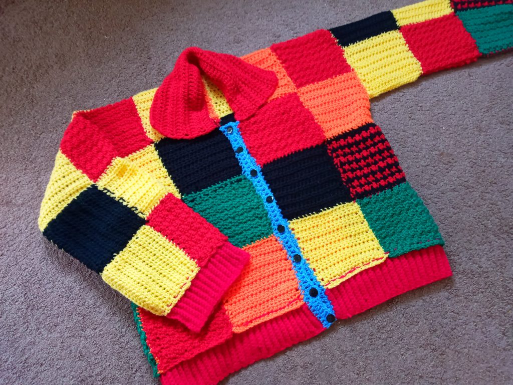 Now You Can CROCHET Harry Styles' Colour Block Patchwork Cardigan With This Free Pattern!