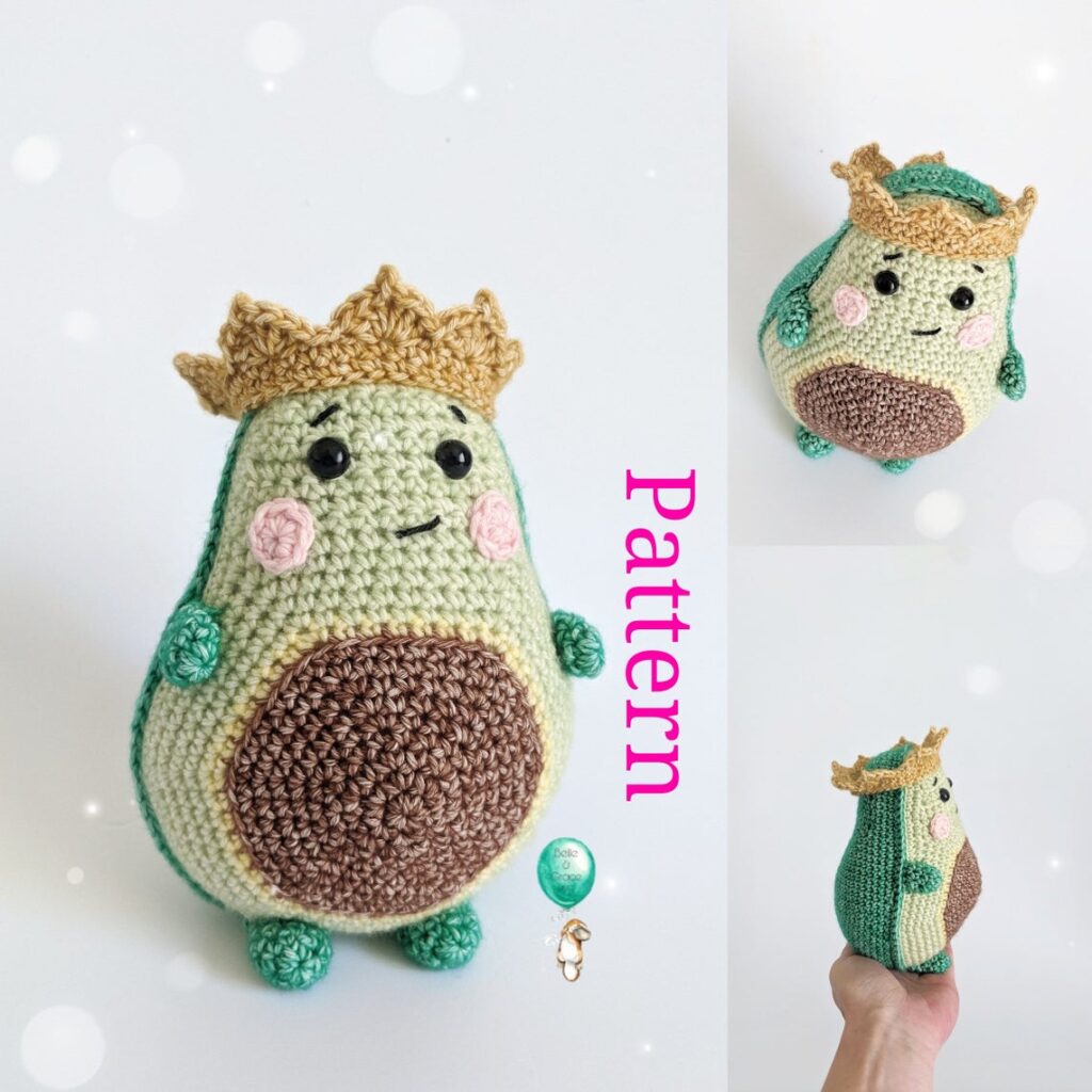 Crochet A King Avocado Amigurumi ... All Hail To The King!