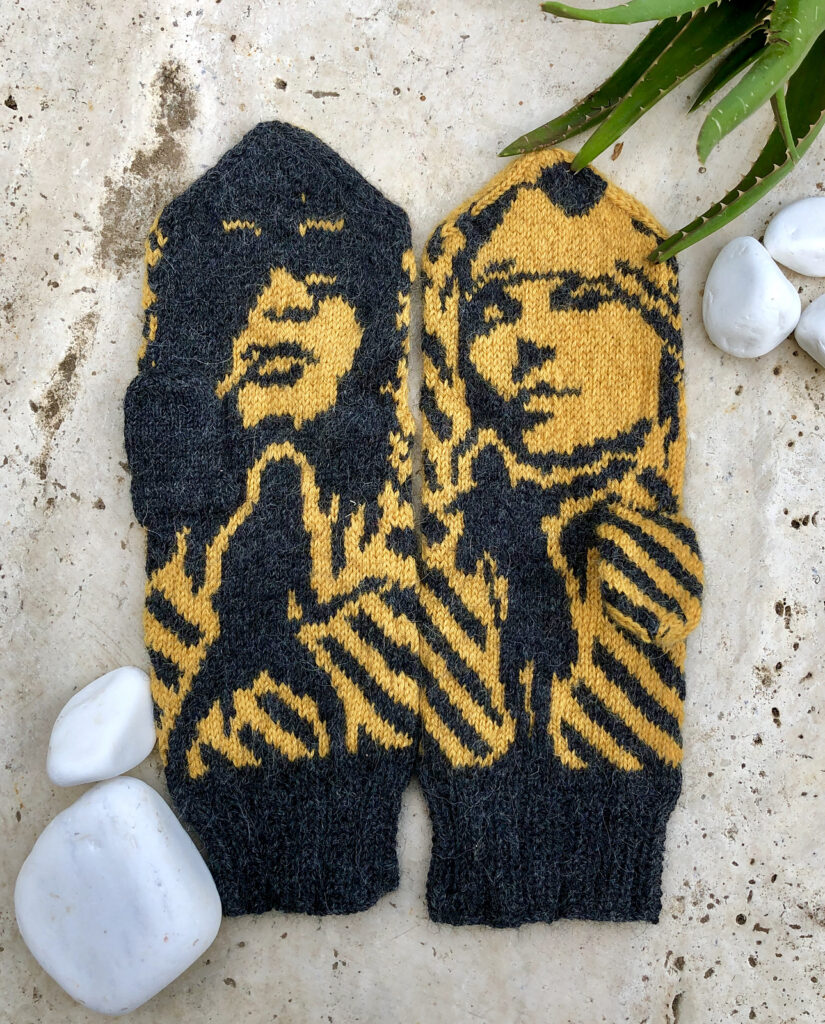 Knit a Pair of Guns 'n' Roses Mittens, Designed By Lotta Lundin, and Unite Slash 'n' Axl in Yarn ... Forever!