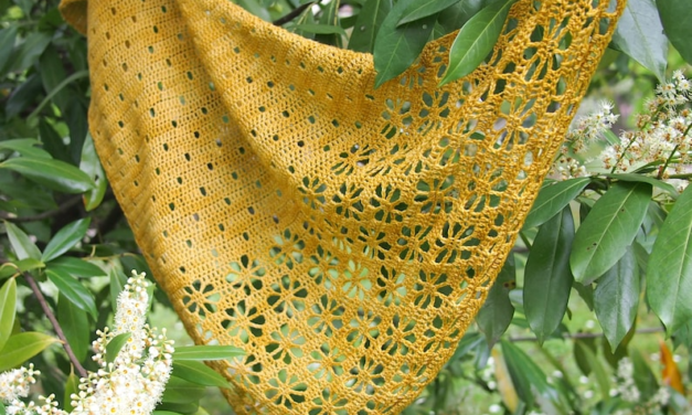 Crochet the Falling Blossoms Shawl – Plus More Beautiful Spring Shawl Patterns!