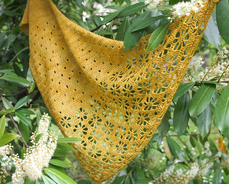Crochet the Falling Blossoms Shawl – Plus More Beautiful Spring Shawl Patterns!
