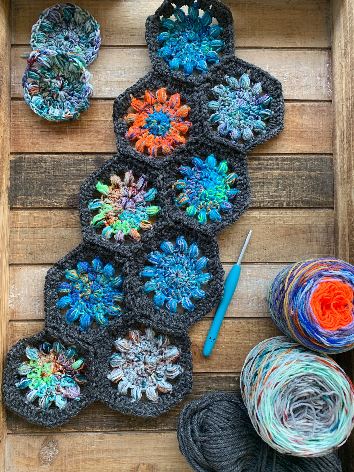 Crochet a Solar Kaleidoscope Blanket ... Terrific Stashbuster, Beautiful Too!