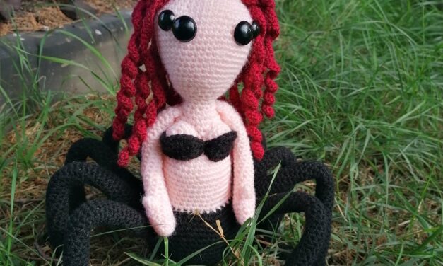 And Now For Something Different … Crochet a Black Widow Spider Queen Amigurumi, Designed By Bea McDonald