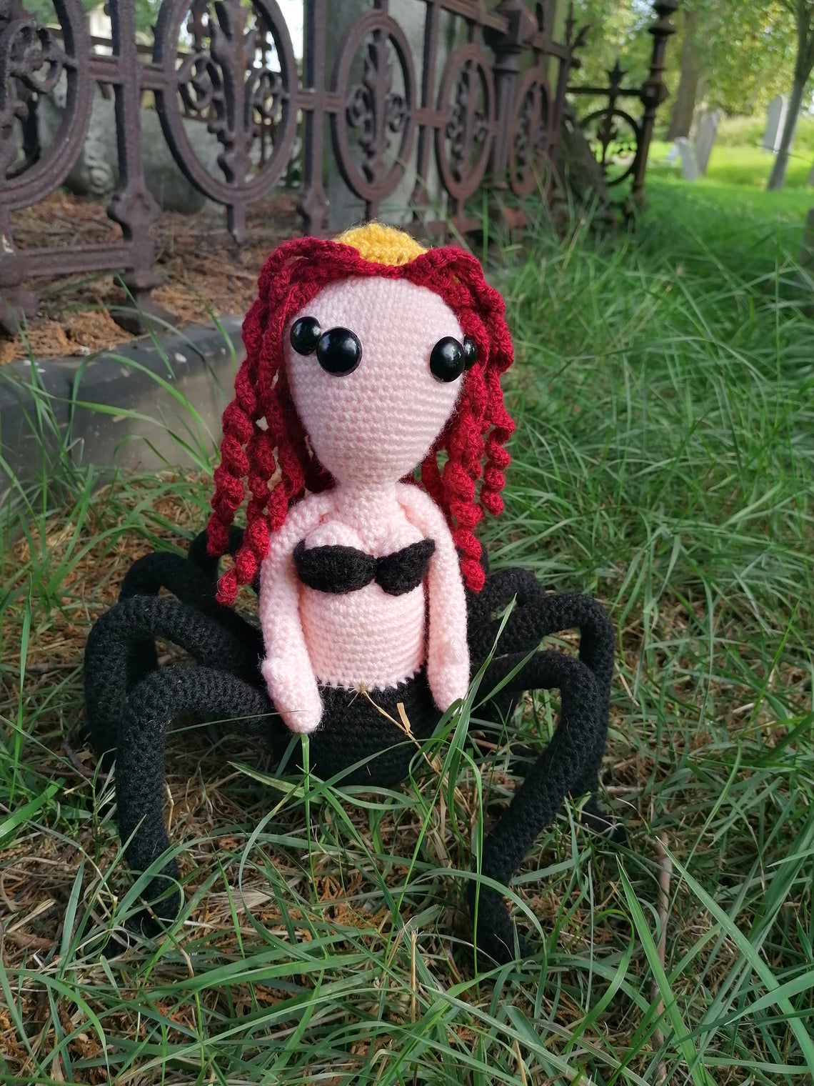 And Now For Something Different ... Crochet a Black Widow Spider Queen Amigurumi, Designed By Bea McDonald