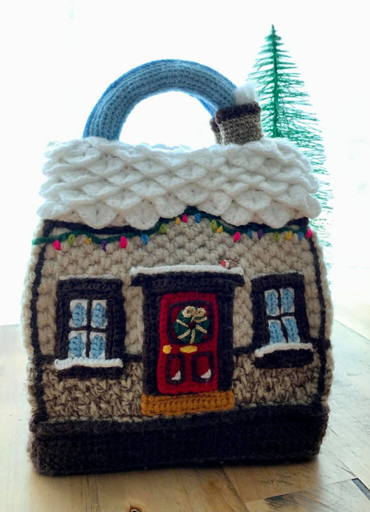 Crochet a ‘Cosy Christmas Cottage’ Handbag Designed By Claudia King