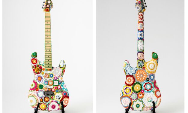 Meet ‘Flower Power’ … A Fender Stratocaster Covered In Crochet By The Legendary Fiber Artist Joana Vasconcelos