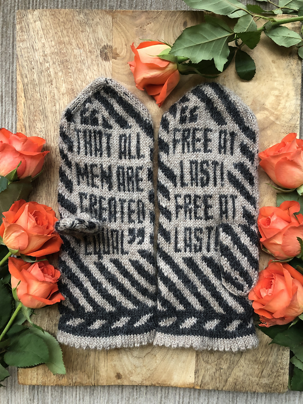 Knit a Pair Dr. Martin Luther King Jr. Mittens, Designed By Lotta Lundin