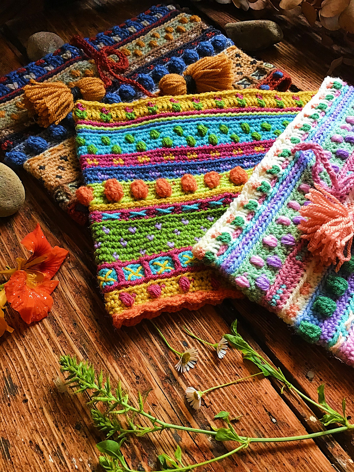 Crochet a Colorful Woodland Cosy Cowl ... It's Fun and Full Of Textures!