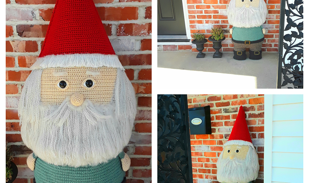 So big! Crochet a Giant Garden Gnome For Your Home … He’s 4 Feet Tall!