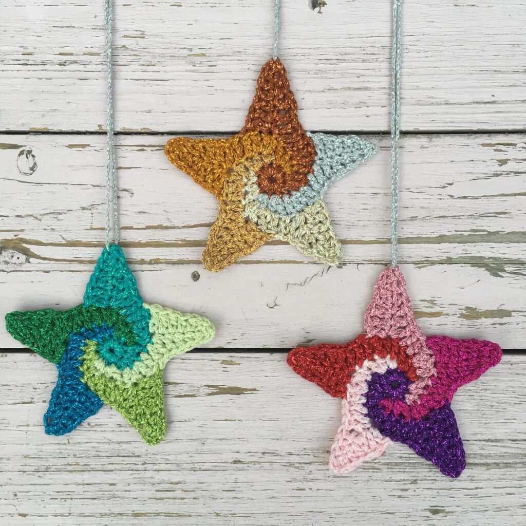 We Are All Made Of Stars ... You'll Want To Crochet These Spectacular Swirly Stars To Infinity and Beyond!