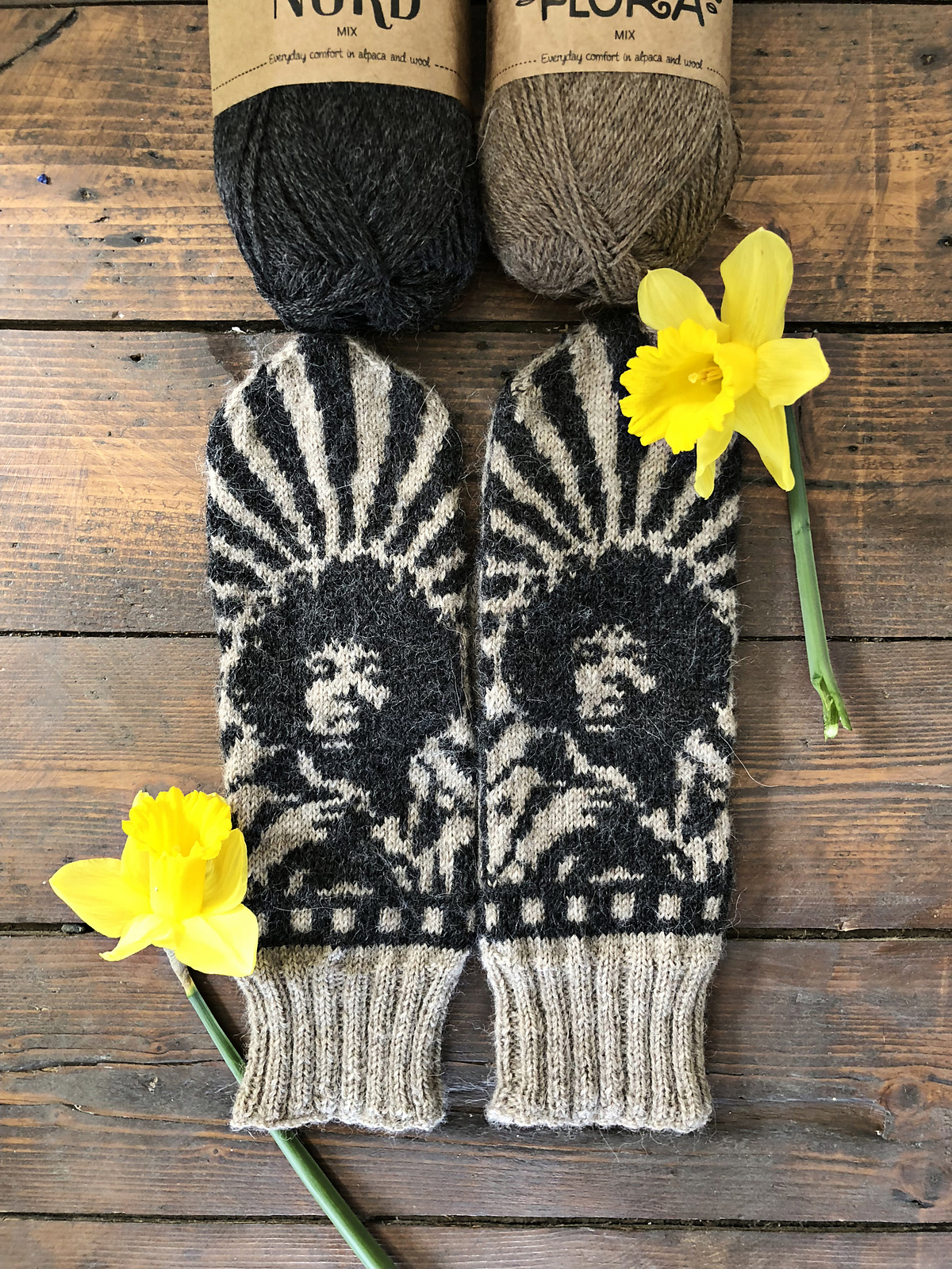 Knit a Pair of Jimi Hendrix Mittens Designed By Lotta Lundin