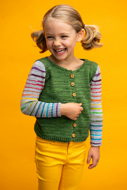 Designer Spotlight: Colorful Patterns From The New Book, 'Knit Happy with Self-Striping Yarn: Bright, Fun and Colorful Sweaters and Accessories Made Easy'