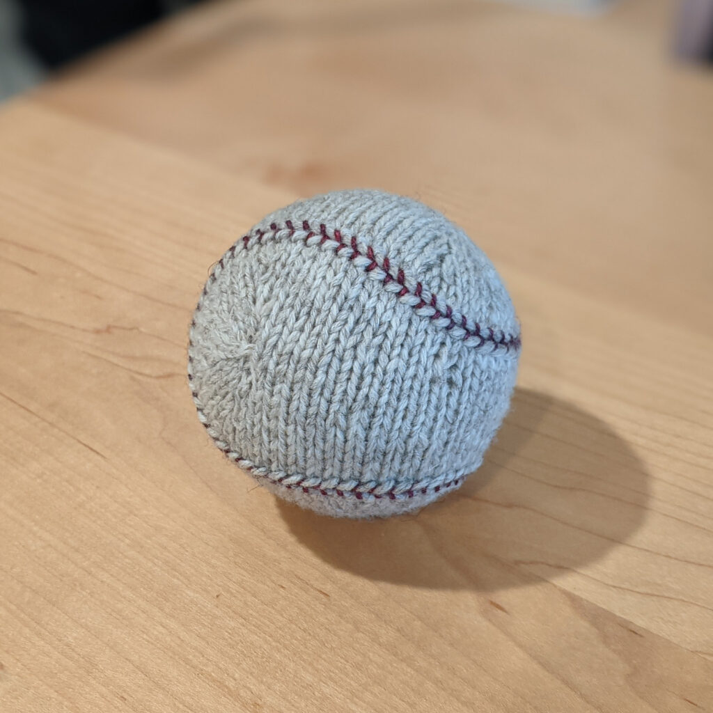 Knit A Fairly Accurate Baseball ... Looks Very Realistic To Me!