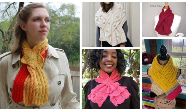 The Best Keyhole Scarf Patterns For Knitters & Crocheters Who Appreciate Wearable Art