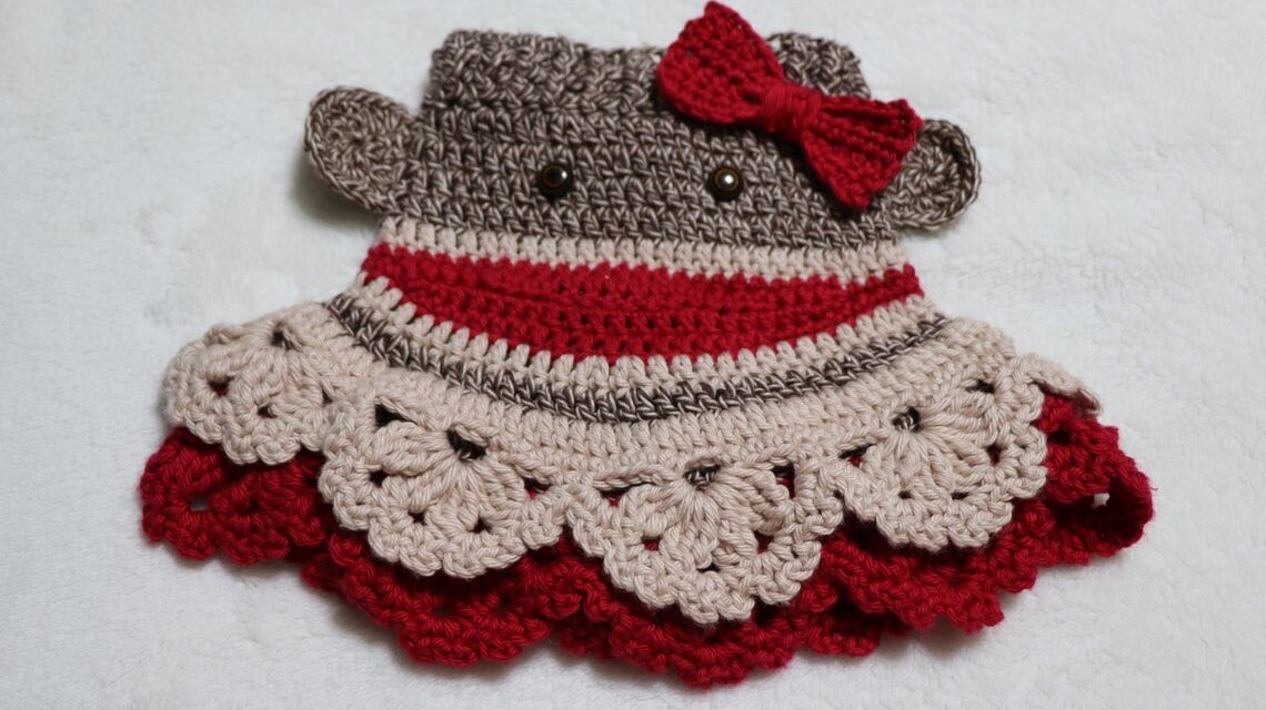 Crochet a Sock Monkey Butt Skirt … A Fun Take On The Popular Monster Bum Pants