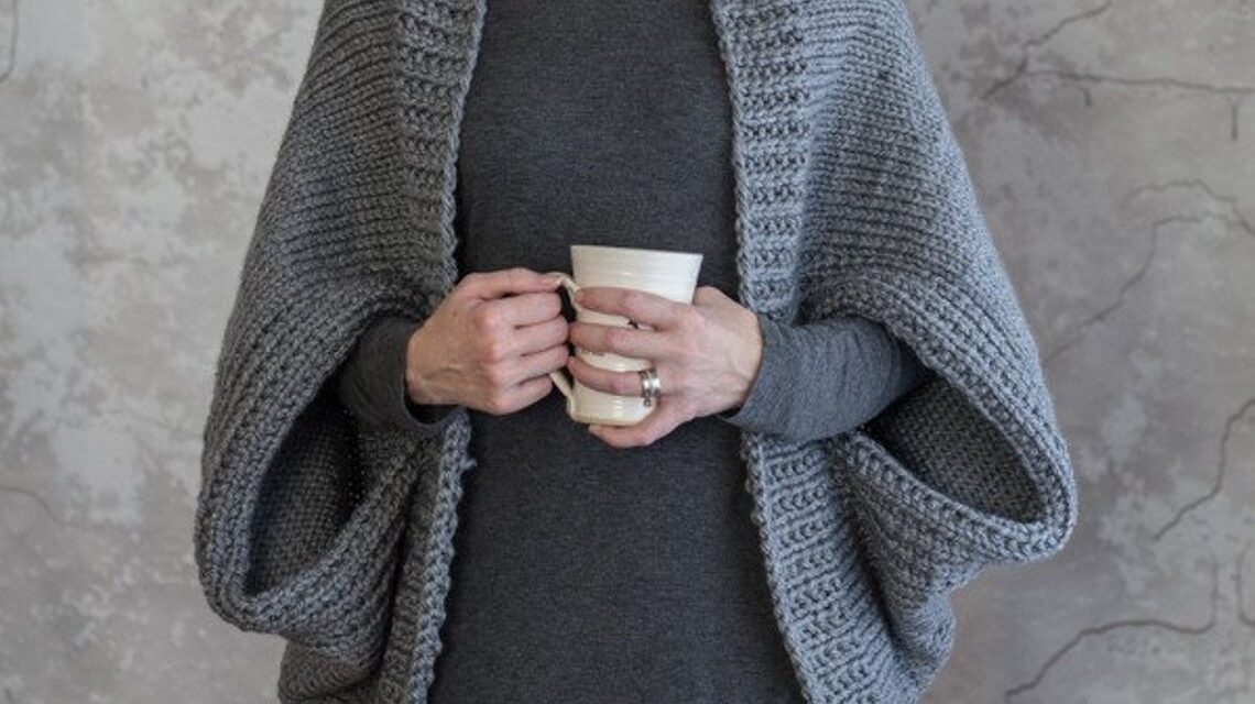 This Winter Project Is Just For You … Knit a Super Scoop Sweater For Comfy Cocooning