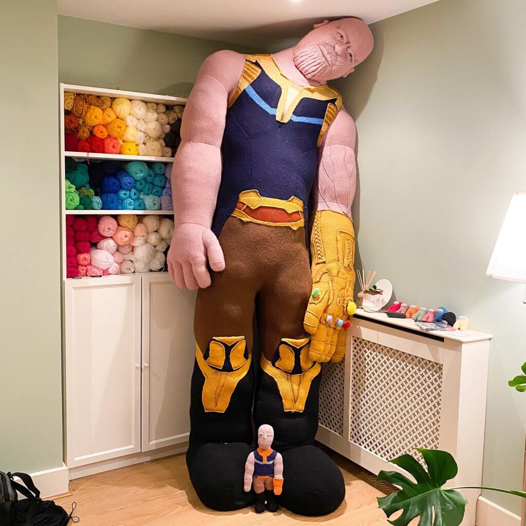 Guess Who Knit A Giant, Enormous, Great-Big-Huge, Larger-Than-Life, Thanos! Look!