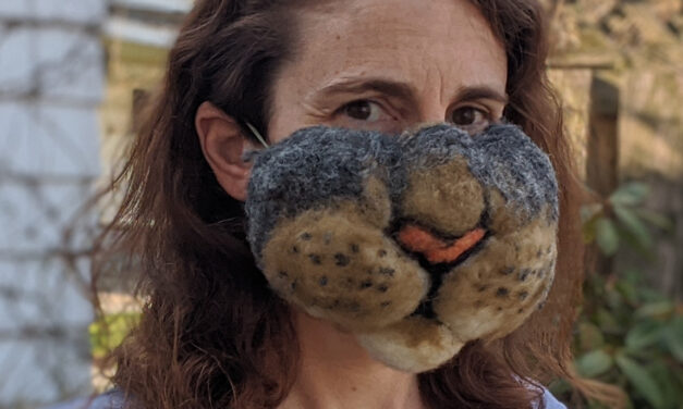 A Most Impractical Mask Felted By Rachel Nador of Micromakery … I Love It!