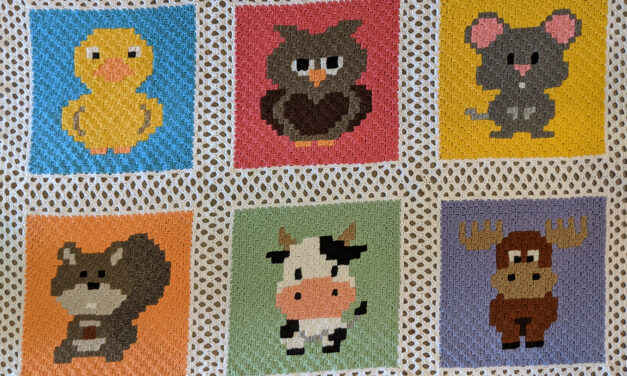 Crochet a ‘Forest and Farm Friends’ Blanket … A New Take On The C2C Blanket … Smart and Cute Too!