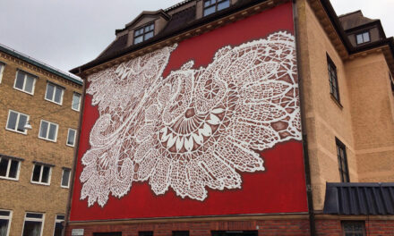 Traditional Lace Patterns Rendered In Spray-Paint By Polish Artist NeSpoon