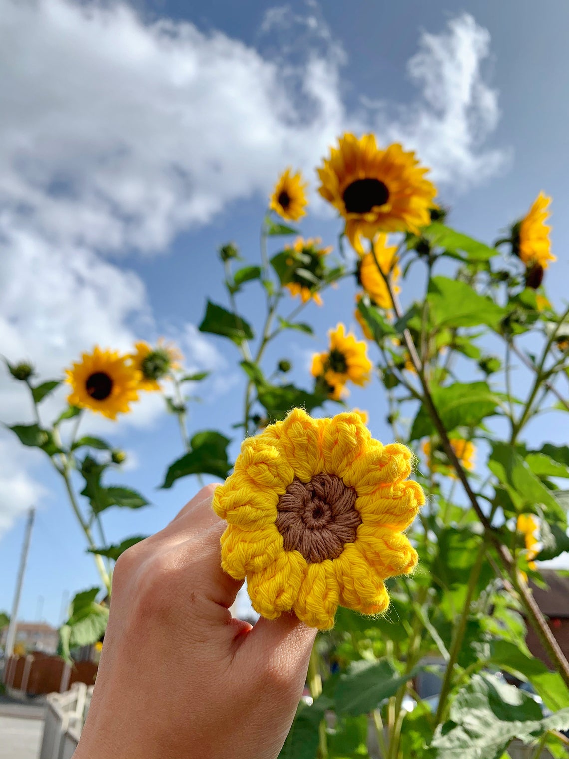 Sunflower Power! This Cute Crochet Appliqué Is Great For Hair Clips, Keychains and More ...