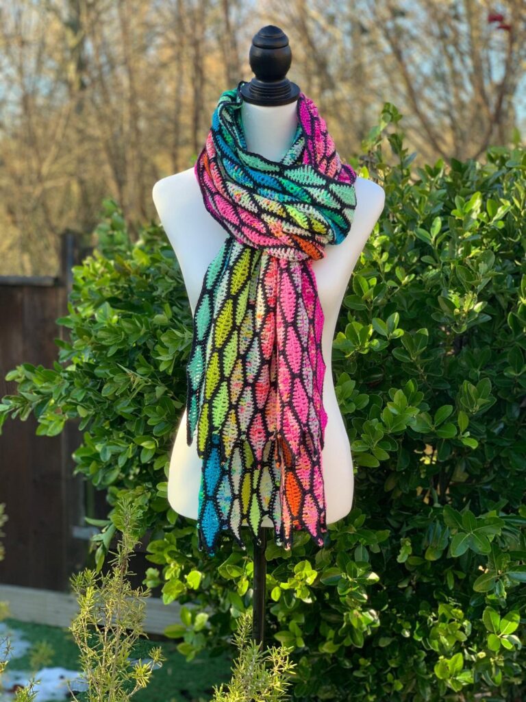 Crochet a Color My Life Shawl, This Consciousness-Expanding Look Is Worked Sideways!