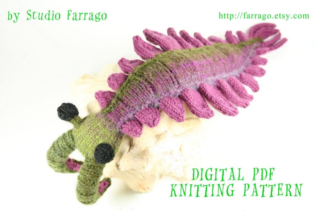 Ever Thought, 'Hey, I Should Knit a Anomalocaris?' Well, Now There's a Pattern To Knit This Prehistoric Primordial Beast Softie!