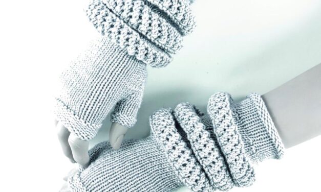 Anne Thompson’s Futuristic Fingerless Gloves Transform Into Arm Warmers … Knit Your Own!