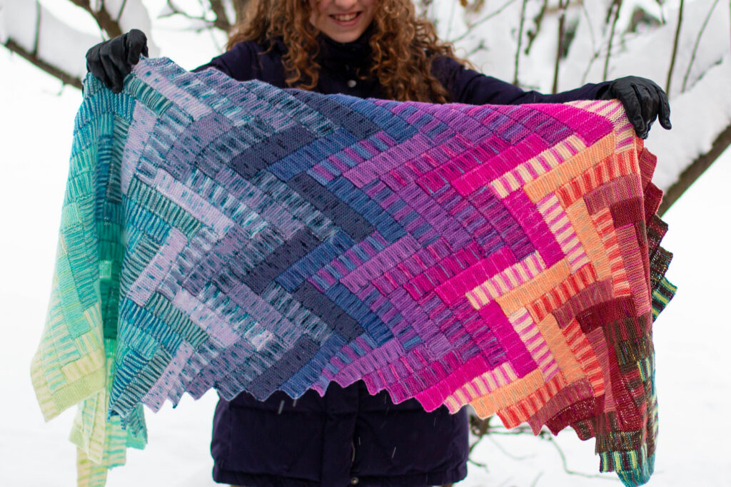 Once You See It, You'll Want To Knit This D'aeki Wrap Designed By Stephanie Alford ... Look Ma, No Seams & No Sewing!
