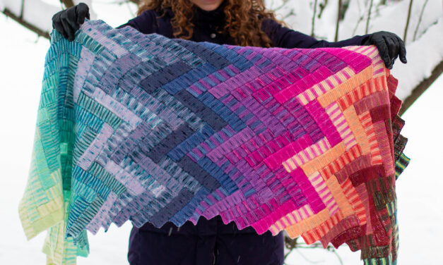 Once You See It, You’ll Want To Knit This D’aeki Wrap Designed By Stephanie Alford … Look Ma, No Seams & No Sewing!
