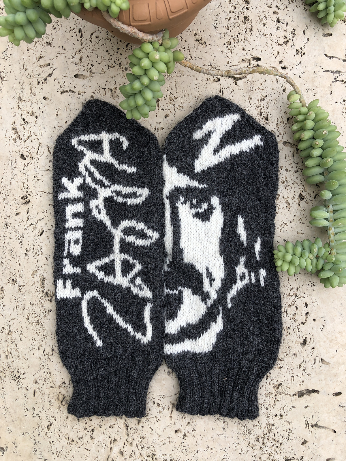 Knit a Pair of Frank Zappa Mittens Designed By Lotta Lundin