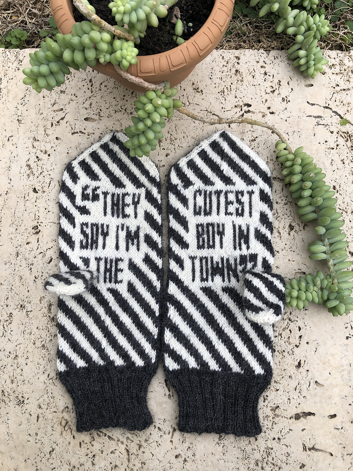 Knit a Pair of Frank Zappa Mittens Designed By Lotta Lundin