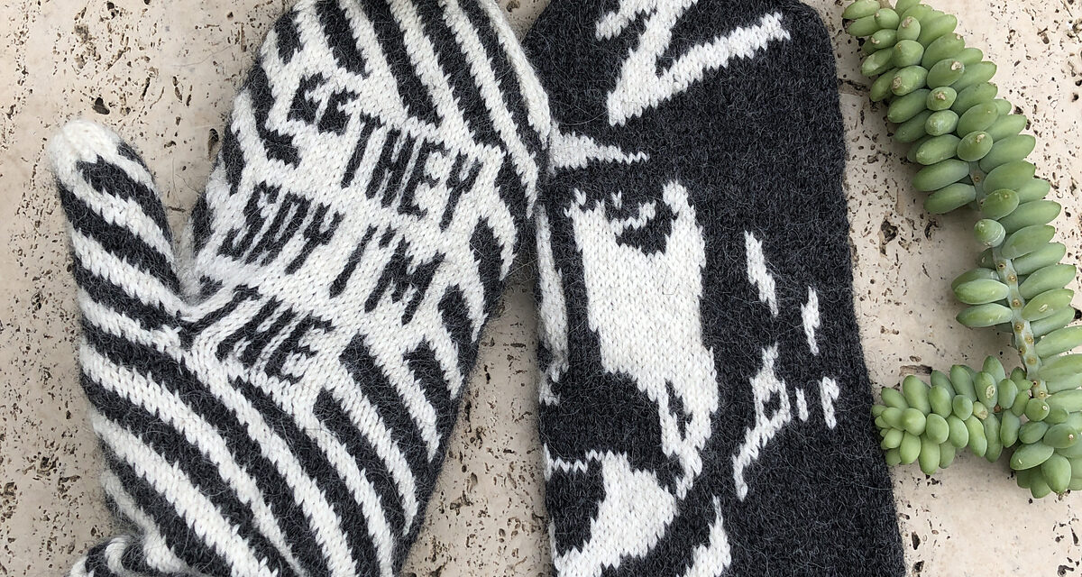 Knit a Pair of Frank Zappa Mittens Designed By Lotta Lundin
