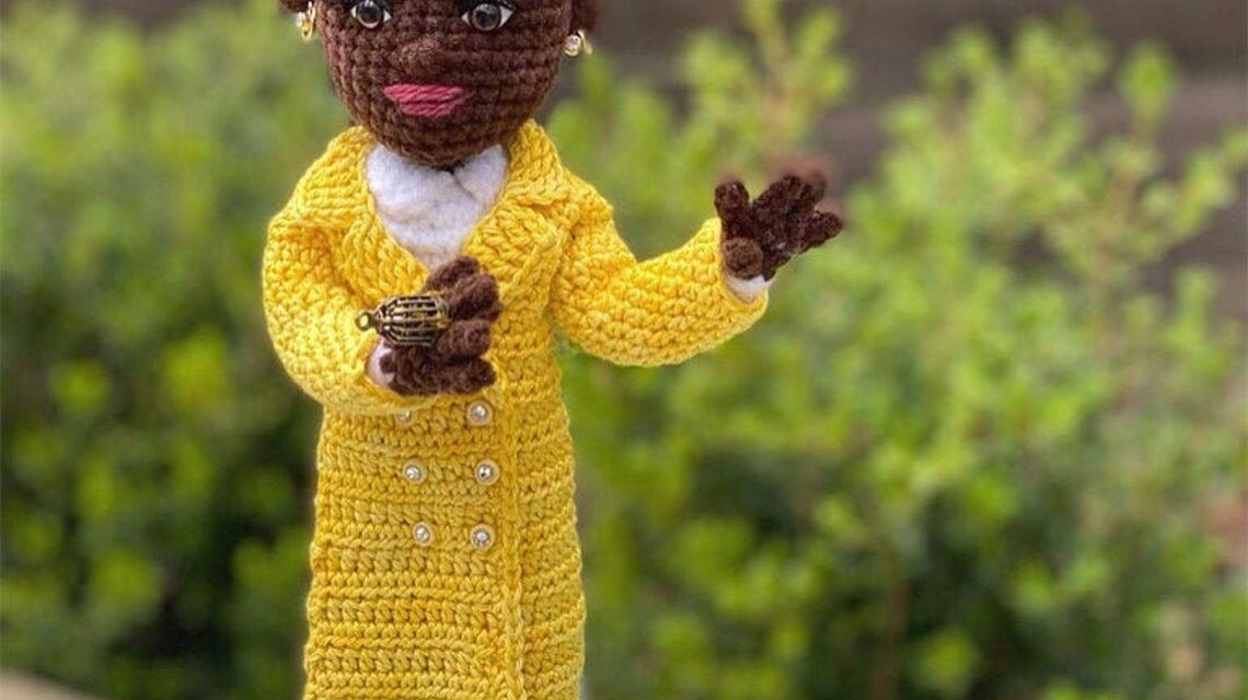 Crochet An Amanda Gorman-Inspired Amigurumi Doll Designed By Crafty Is Cool, A Portion of Pattern Proceeds Goes To Support 826 National
