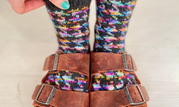 Knit a Pair of Colorful Cosmic Flow Socks, Designed By Charlotte Stone