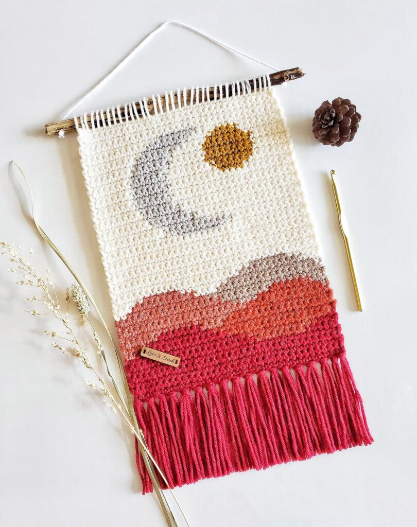 Stunning Crochet Wall Hanging Patterns Designed By Amanda of Love and Stitch Designs