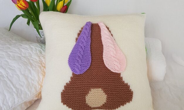 Knit A Floppy Ears Cushion Designed By Pretty Hand Craft