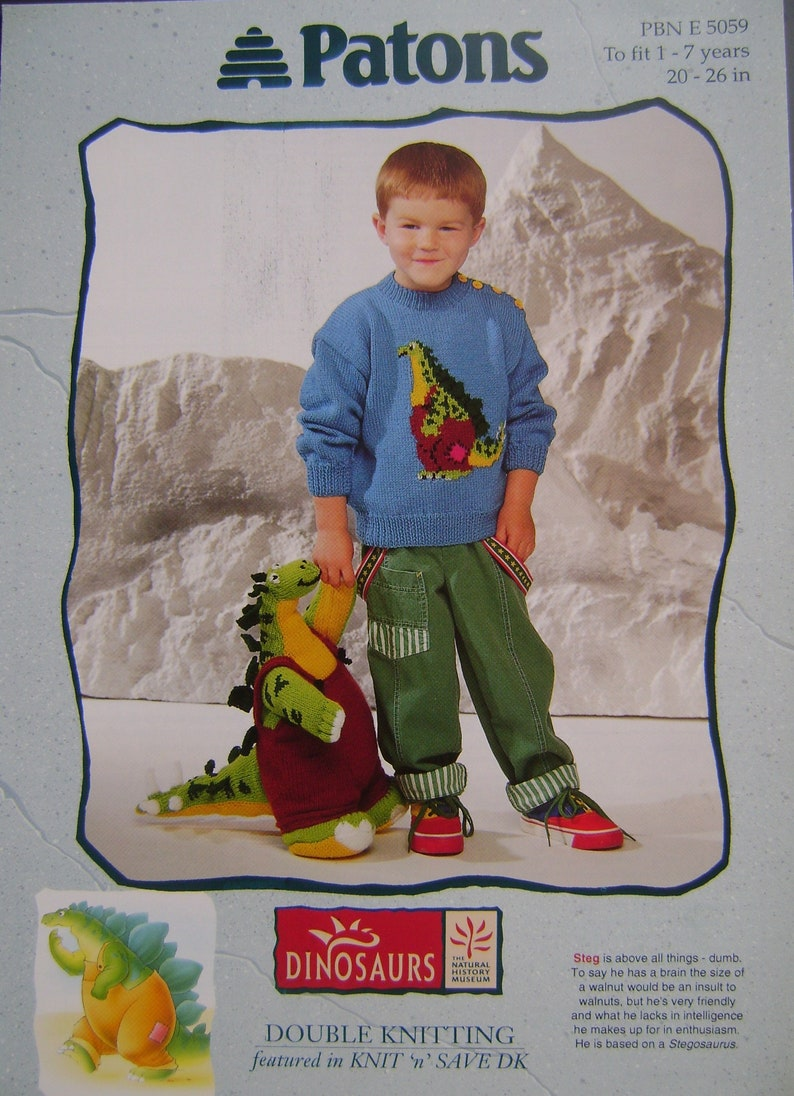 Knit A Dapper Dino Amigurumi ... Six Patterns To Choose From ... RAWR!