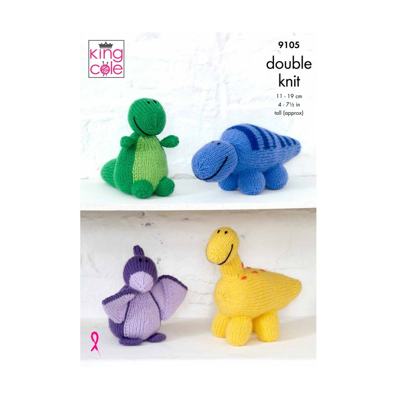 Knit A Dapper Dino Amigurumi ... Six Patterns To Choose From ... RAWR!