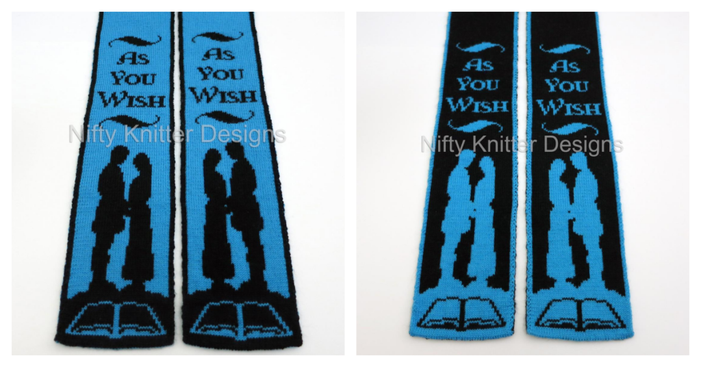 'As You Wish' Double-Knit Scarf Pattern By The Nifty Knitter, Inspired By The Princess Bride