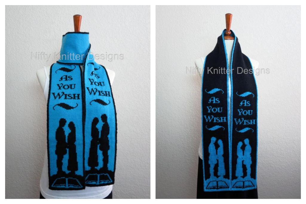 'As You Wish' Double-Knit Scarf Pattern By The Nifty Knitter, Inspired By The Princess Bride