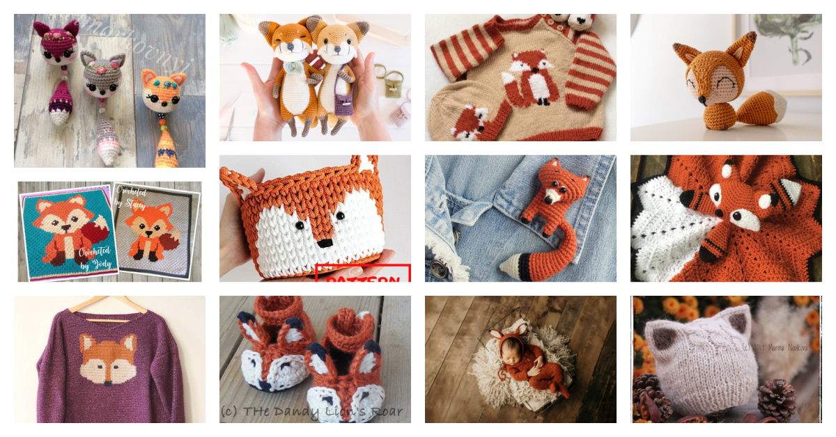 Designer Spotlight: More Than 35 Of The Very Best Knit & Crochet Fox Patterns … A Collection Of My Favorites!