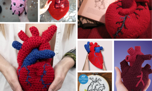 The Best Anatomical Heart Patterns For Knitters, Crocheters & Stitchers!