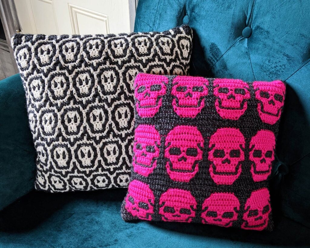 Perfect Pillow Mosaic Crochet Patterns & Charts Designed By Alexis of Sixel Home