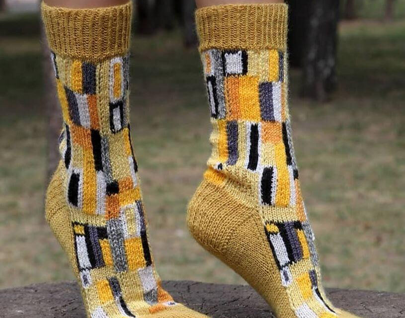 Knit a Pair of Arty Socks Inspired By Gustav Klimt