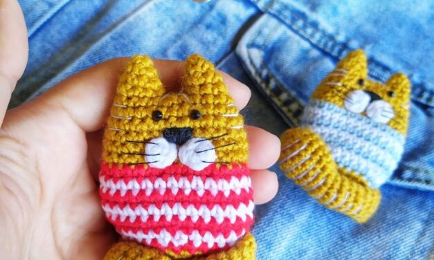 Crochet a Cute Kitty-Cat Amigurumi Brooch