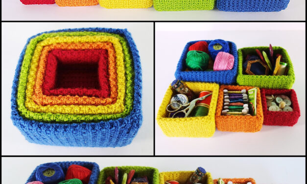 Free Pattern! Knit a Set of Square Nesting Boxes, Designed by Frankie Brown